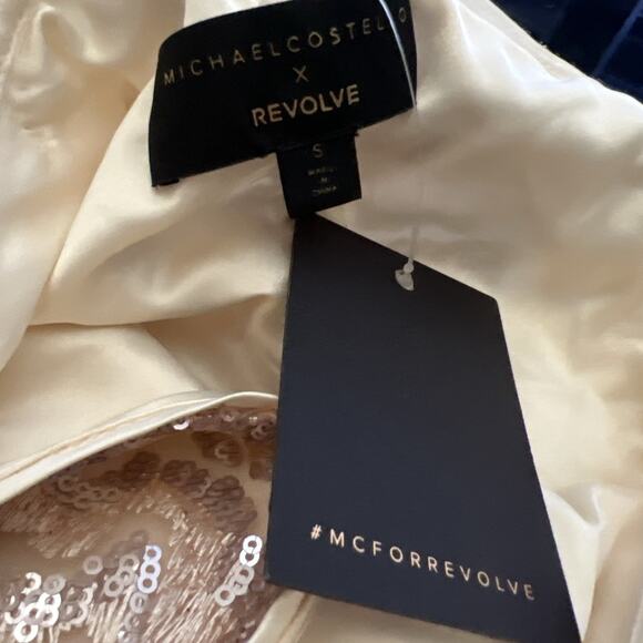 Michael Costello x Revolve Fabian Dress One Shoulder Sequence Small New Aa24 - Picture 12 of 12